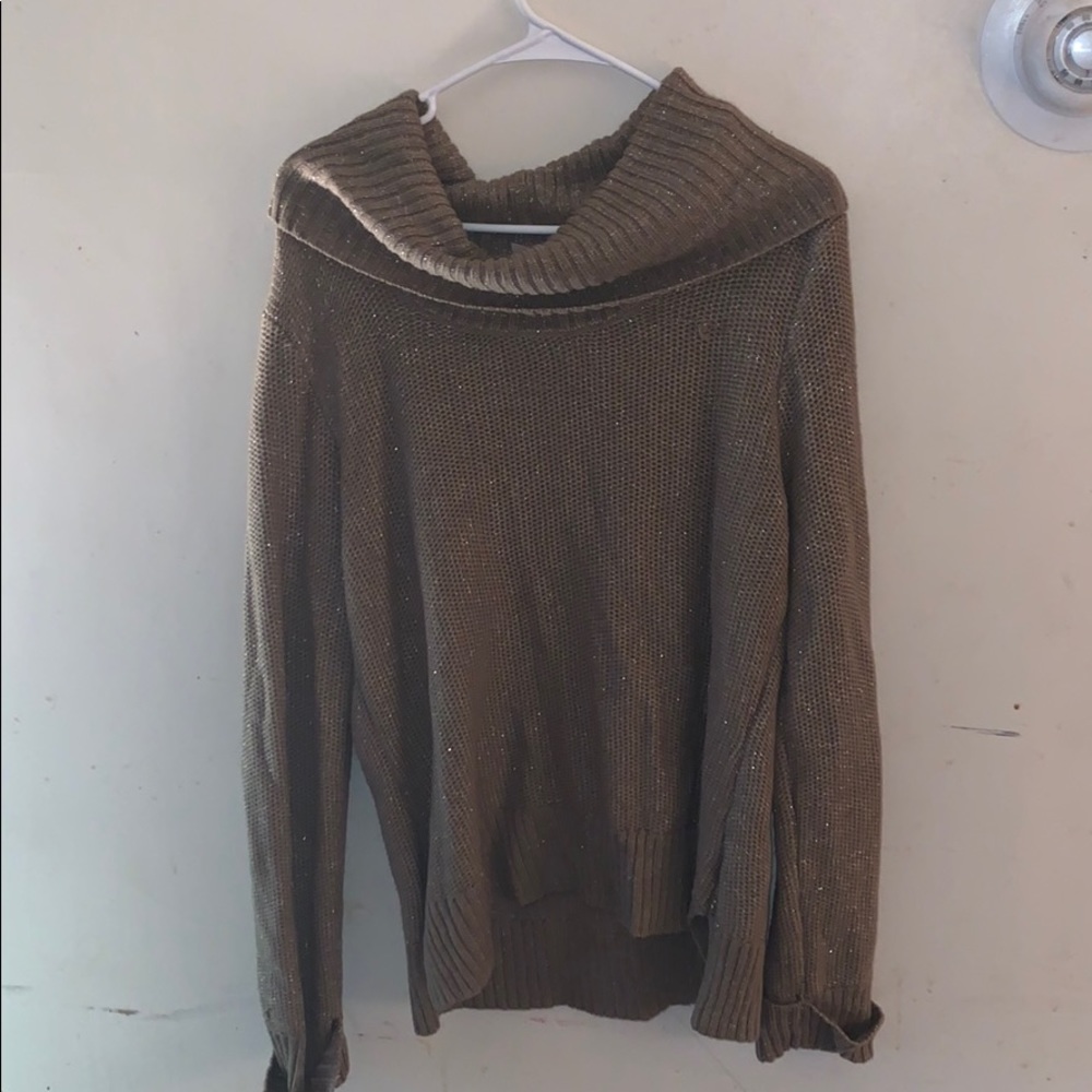 ✨gold off the shoulder dress sweater✨